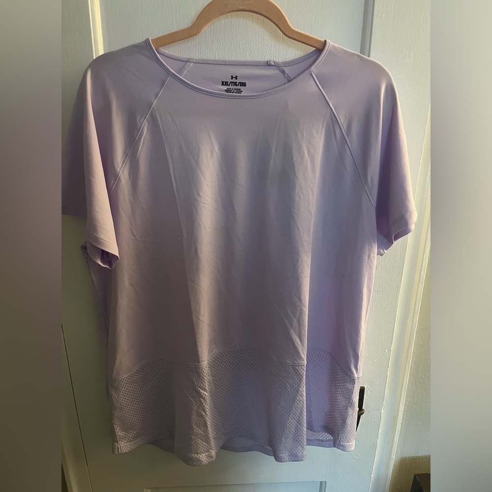 Under Armour Loose Workout Athletic T-Shirt Purple